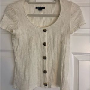 American Eagle Cream Shortsleeved Top
